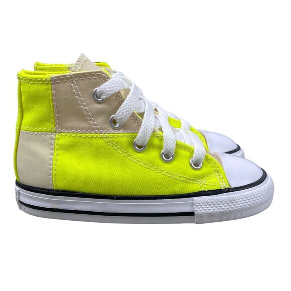 Converse Youth Boy's Yellow Chuck Taylor Uv Light Hi Top Sz 8 - NWOB - Picture 1 of 9